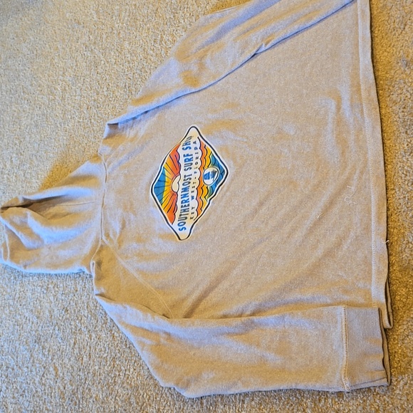 Southernmost Surf Shop Key West Florida Women's Beige Hoodie Sweatshirt Size XL - Picture 7 of 9